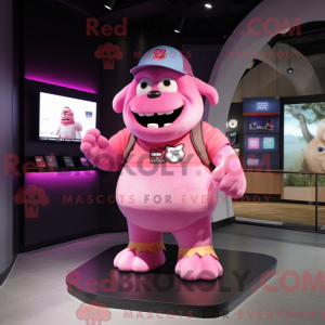 Mascot character of a Pink...