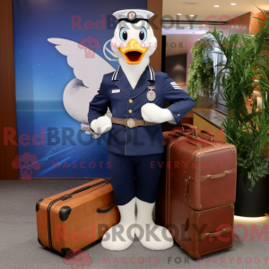 Mascot character of a Navy...