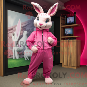 Mascot character of a Pink...
