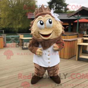Postava maskota Brown Fish...