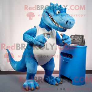 Mascot character of a Blue...