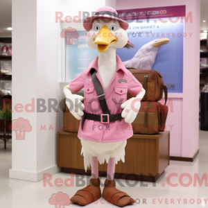Mascot character of a Pink...