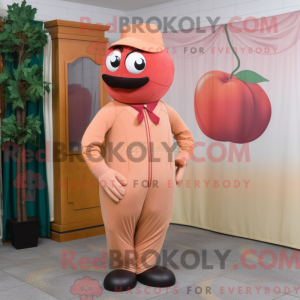 Mascot character of a Peach...