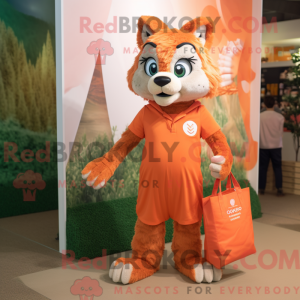 Postava maskota oranžového...