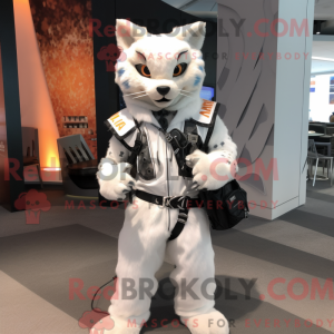 Mascot character of a White...