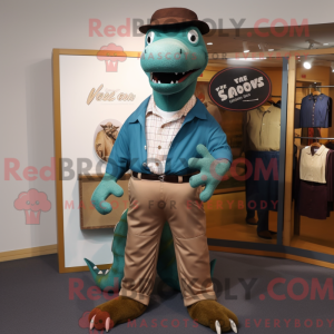 Mascot character of a Brown...