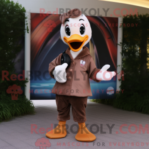 Mascot character of a Brown...
