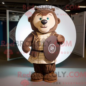 Mascot character of a Brown...