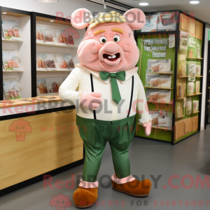 Maskot karakter af en Peach...