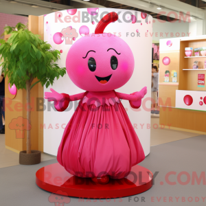 Mascot character of a Pink...