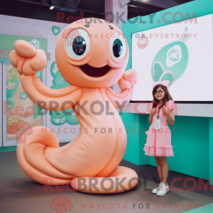 Maskotkarakter af en Peach...