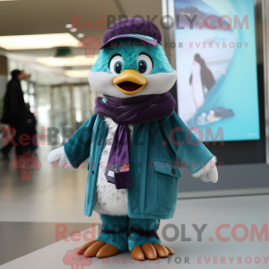 Mascot character of a Teal...