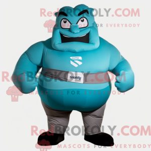 Mascot character of a Teal...