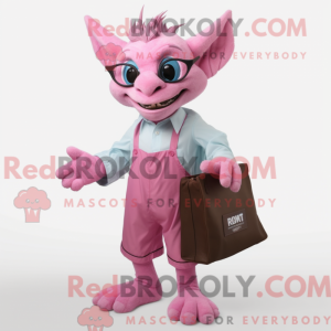 Maskotkarakter af en Pink...