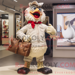 Mascot karakter van beige...