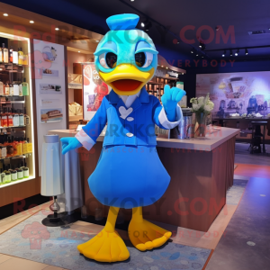 Blue Duck maskot kostume...