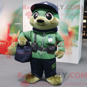 Mascot character of a Green...