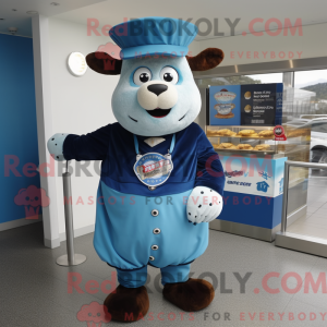 Maskottchen eines blauen...