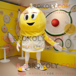 Mascot character of a Beige...