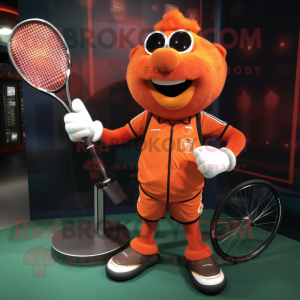 Orange tennisracket...