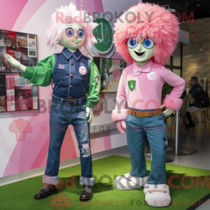 Mascot character of a Pink...