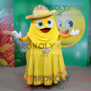 Postava maskota citronově...