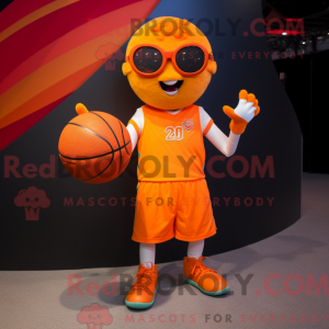 Máscara de basquete laranja...