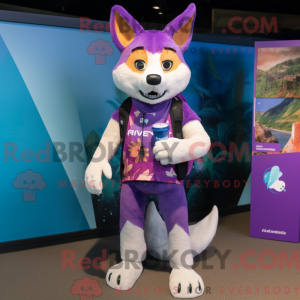 Maskottchen eines Purple...