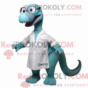 Mascot character of a Teal...