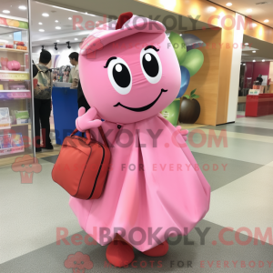 Mascot character of a Pink...
