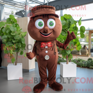 Mascot character of a Brown...