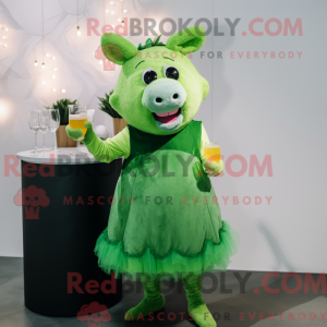 Mascot character of a Green...