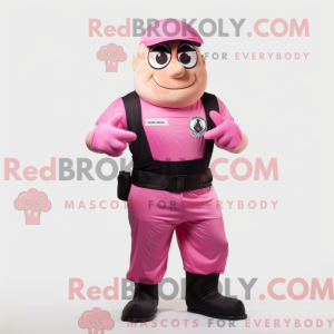 Mascot character of a Pink...