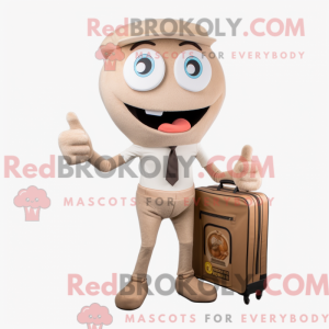 Mascot character of a Beige...
