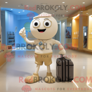 Mascot character of a Beige...