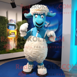 Mascot character of a Cyan...