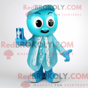 Mascot character of a Cyan...