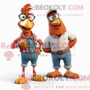 Maskot karakter af en brun...