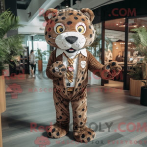 Mascot character of a Brown...