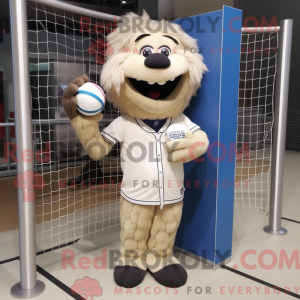 Mascot character of a Beige...