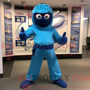 Mascot character of a Blue...