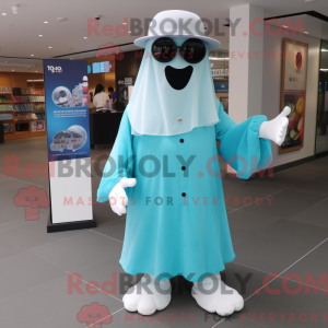 Mascot character of a Cyan...