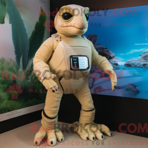 Mascot character of a Beige...