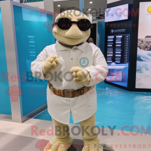 Mascot character of a Beige...