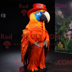 Maskotkarakter af en orange...