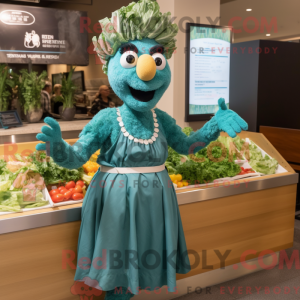 Mascot character of a Teal...