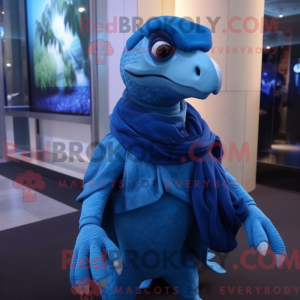 Mascot character of a Blue...