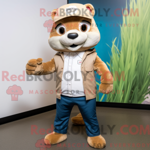Maskottchen eines braunen...