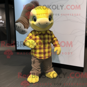 Maskottchen eines gelben...