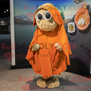 Maskotkarakter af en orange...